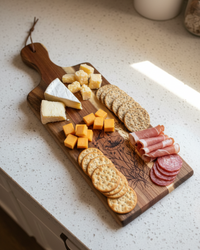 Wood Charcuterie Board Wildflower Narrow
