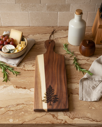 Wood Charcuterie Board Spruce Tree Narrow