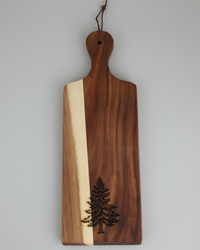 Wood Charcuterie Board Spruce Tree Narrow