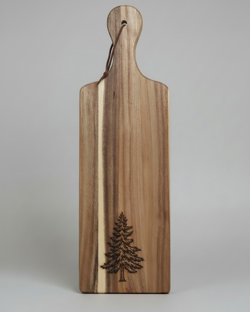 Wood Charcuterie Board Spruce Tree Narrow
