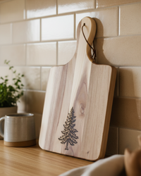 Wood Charcuterie Board Spruce Tree Wide