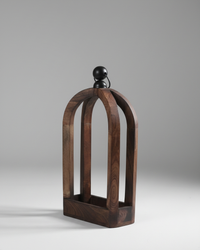 Dark Wood Narrow Rectangular Bottom Lantern