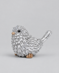 Silver Glitter Resin Bird
