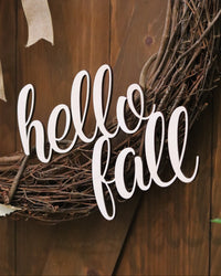 Hello Fall Maple and Mum Wreath 32”H