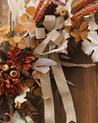 Hello Fall Maple and Mum Wreath 32”H