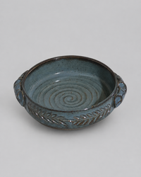 Wheat Design Brie Baker Platter Denim Blue