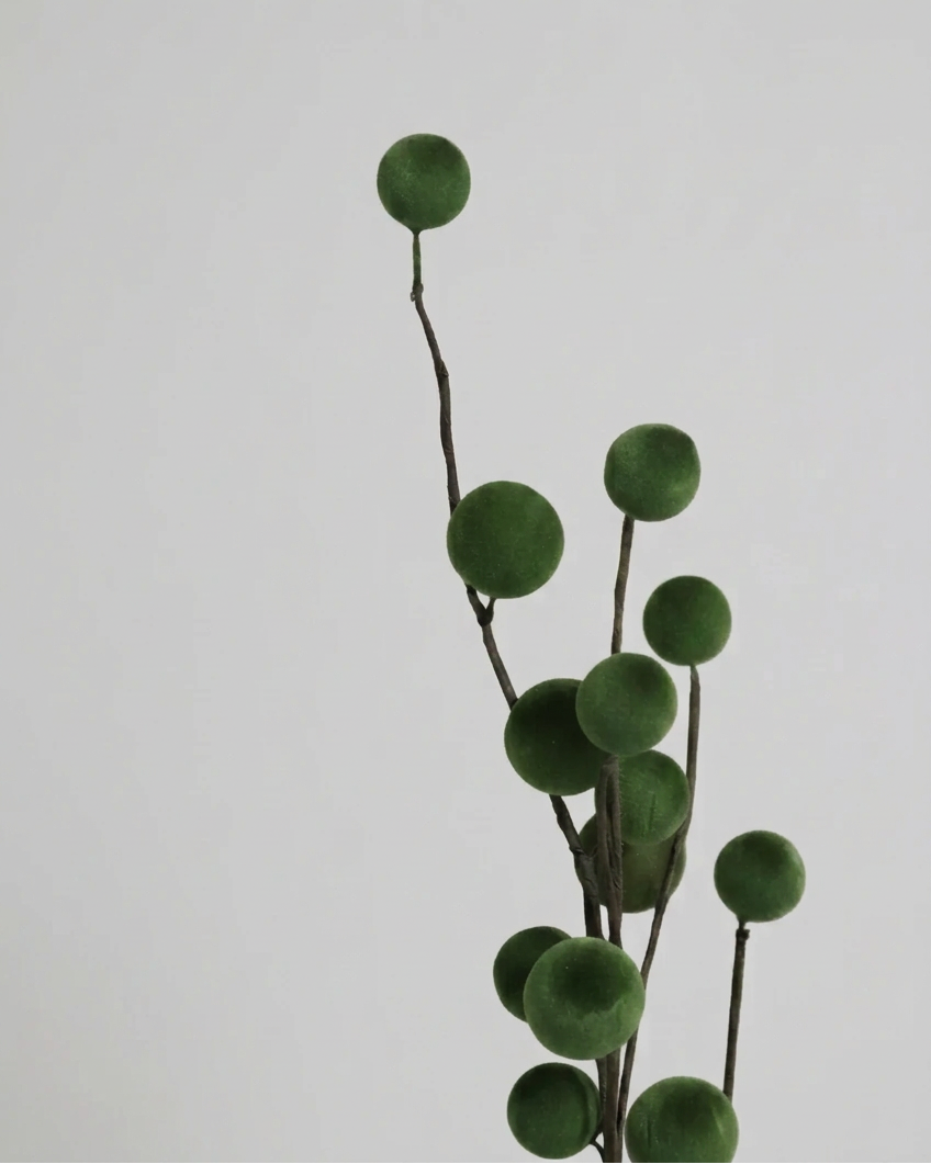 Velvet Ball Stem Green 23.5"