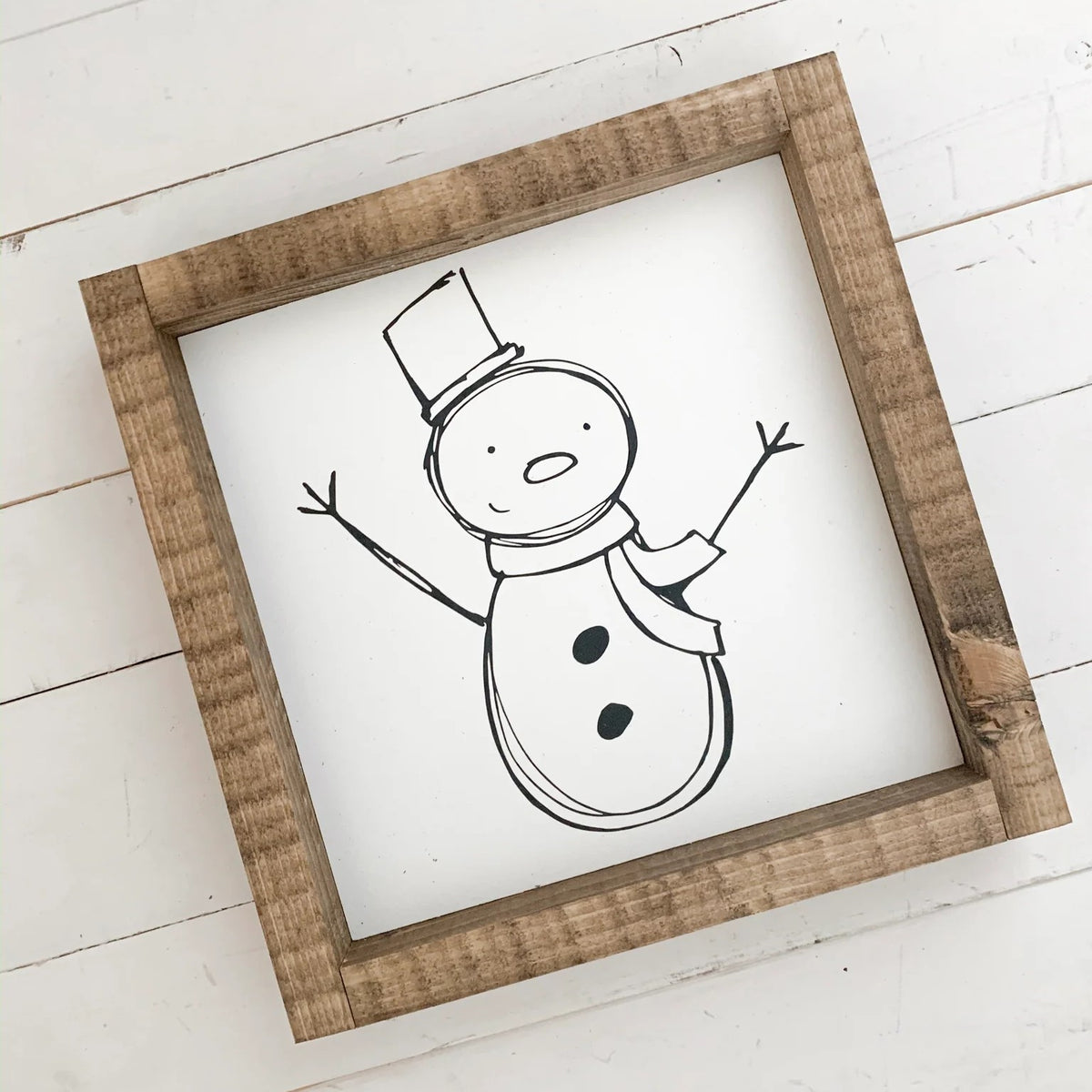 Snowman Wood Sign