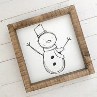 Snowman Wood Sign