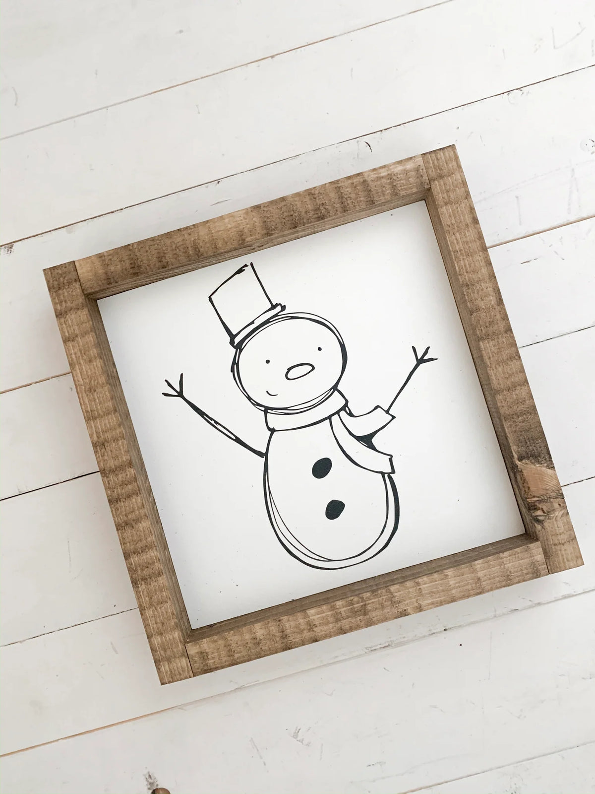 Snowman Wood Sign