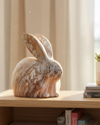 Marbled Patterned Resin Rabbit