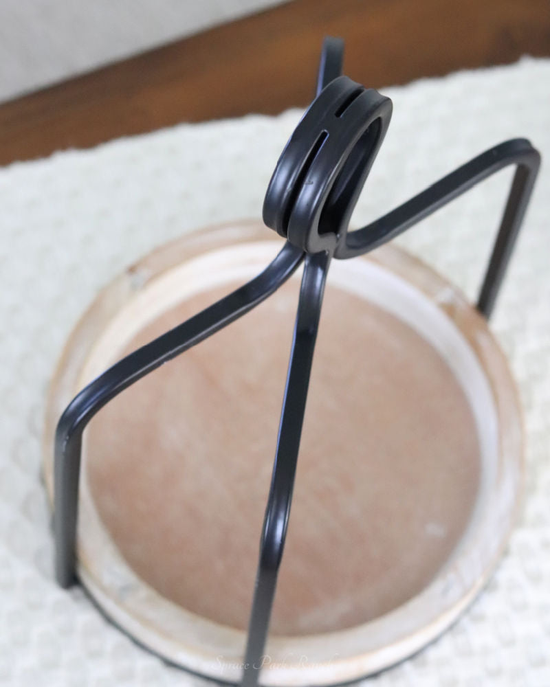 Wood and Iron Round Open Lantern