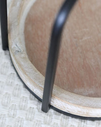 Wood and Iron Round Open Lantern