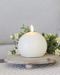 Luxlite Ivory Sand Ball LED Candle