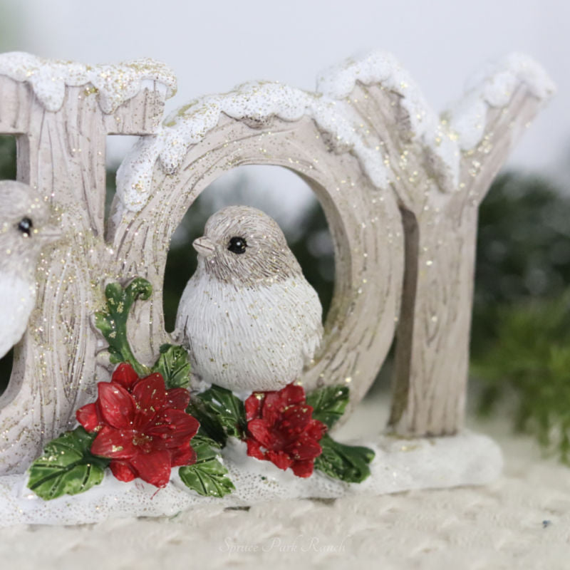 Joy Figurine With Birds