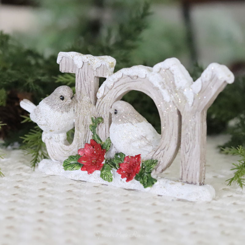Joy Figurine With Birds