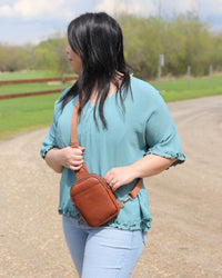 Kedzie Vegan Solstice Convertible Bag Chestnut