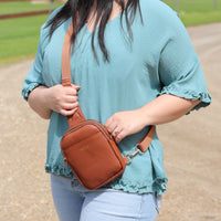 Kedzie Vegan Solstice Convertible Bag Chestnut