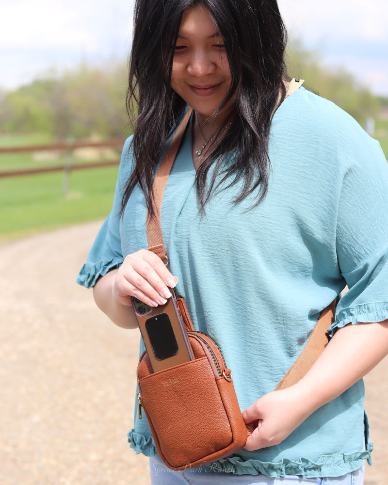 Kedzie Vegan Solstice Convertible Bag Chestnut