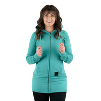 Kora Long Zipup Hoodie Spearmint