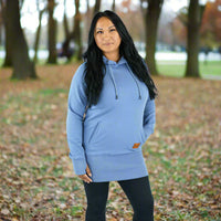 Kora Long Hoodie Baby Blue