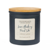 Crossroads Lemon Blueberry Poundcake Coloured Glass Jar Candle 14oz