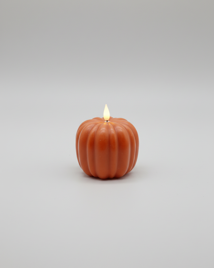 Orange Pumpkin LED Candle