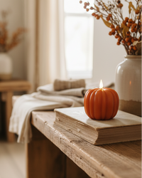 Orange Pumpkin LED Candle