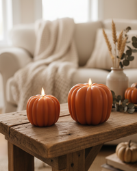 Orange Pumpkin LED Candle