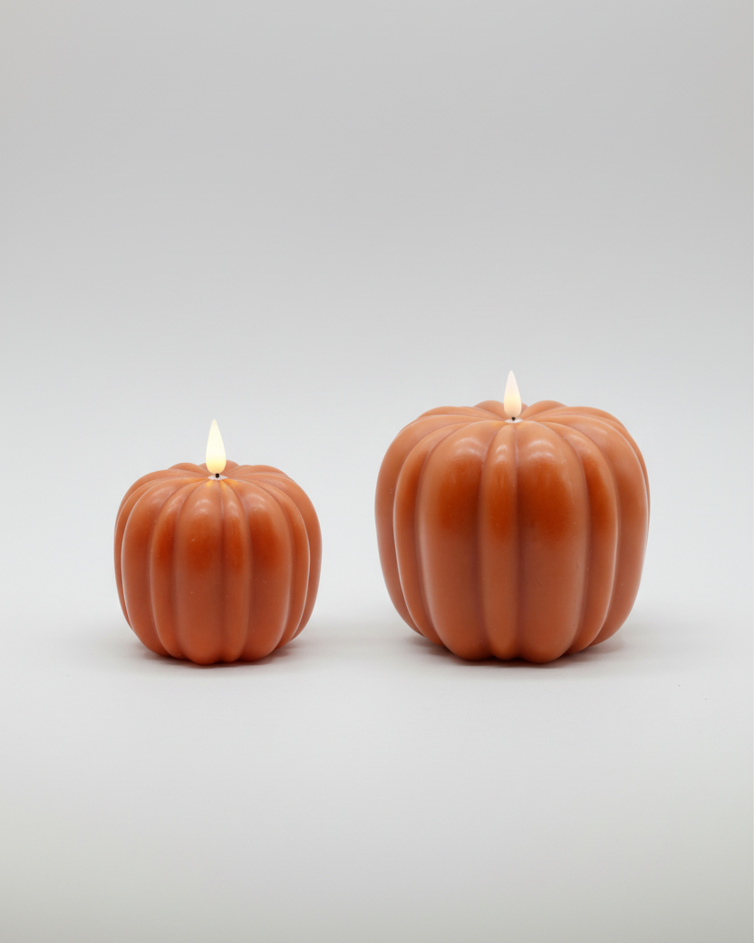 Orange Pumpkin LED Candle