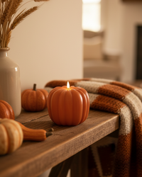 Orange Pumpkin LED Candle