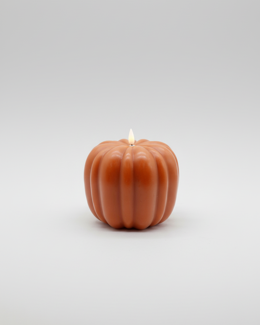 Orange Pumpkin LED Candle
