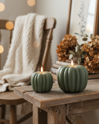 Green Pumpkin LED Candle