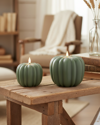 Green Pumpkin LED Candle
