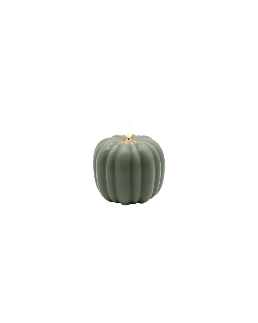 Green Pumpkin LED Candle