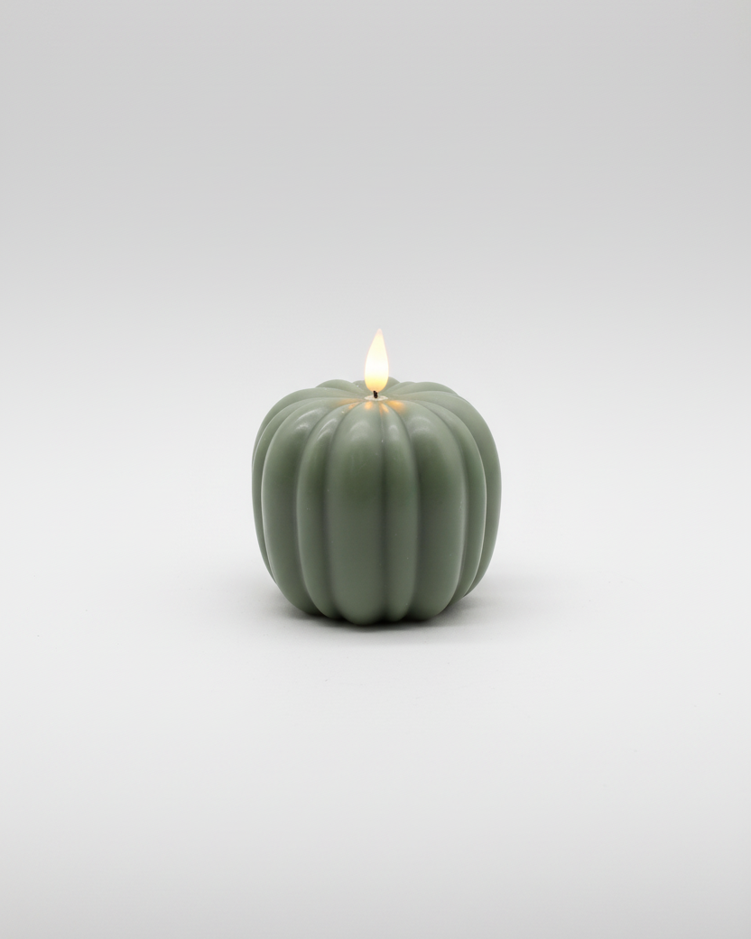 Green Pumpkin LED Candle