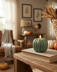 Green Pumpkin LED Candle