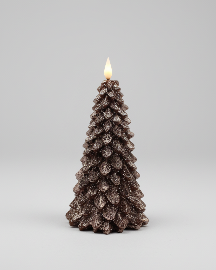 Bronze LED Christmas Tree Candle