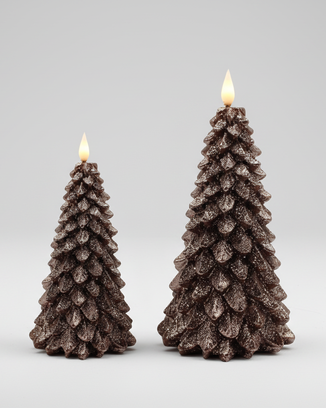 Bronze LED Christmas Tree Candle