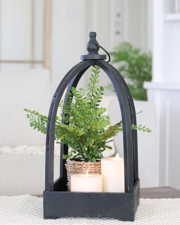 Black Gothic Arch Open Lantern