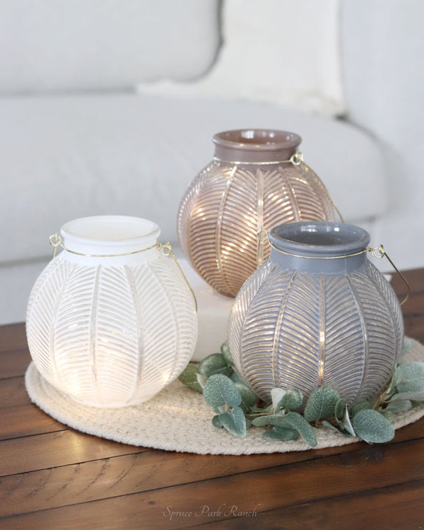 Lighted Glass Lantern