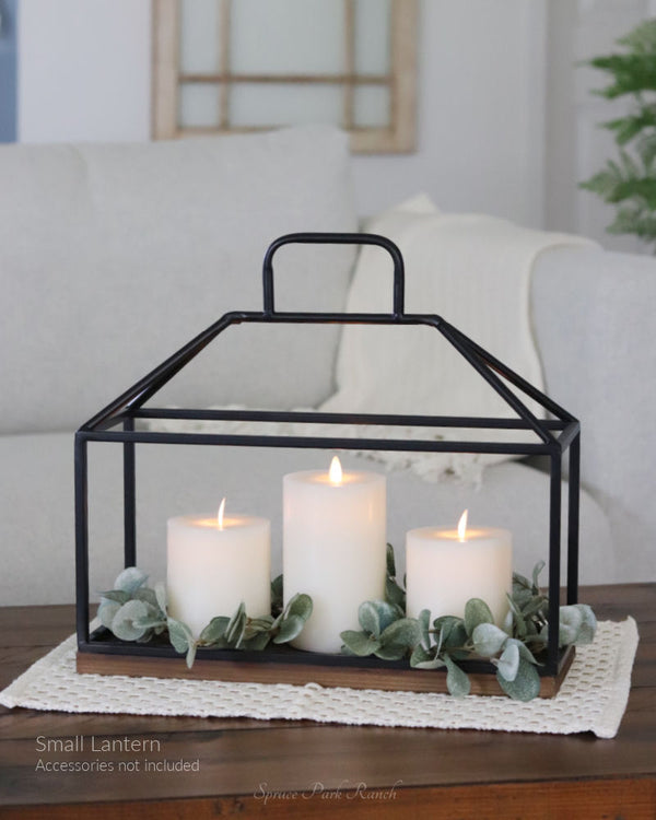 Black Frame Home Open Lantern