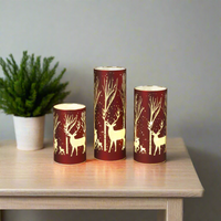 Red Winterscape Holiday Cylinder