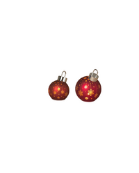Light Up Laser Etched Glass Tabletop Ornament Red