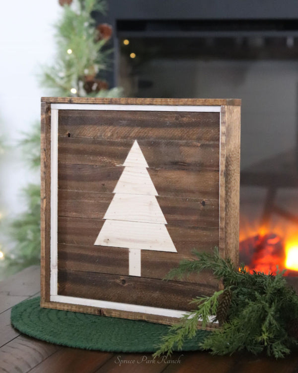 Lathe Tree Wood Sign
