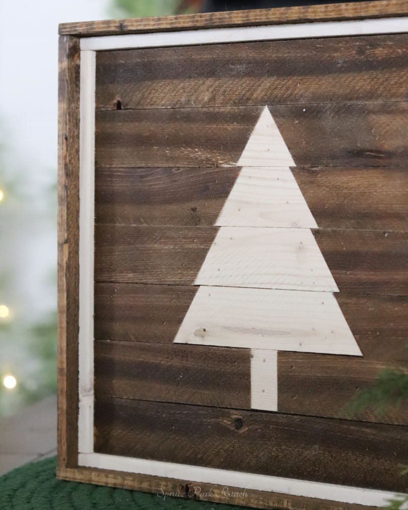 Lathe Tree Wood Sign