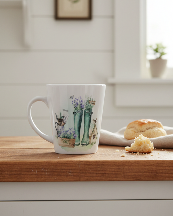 Country Garden Coffee Mugs - Garden Boots