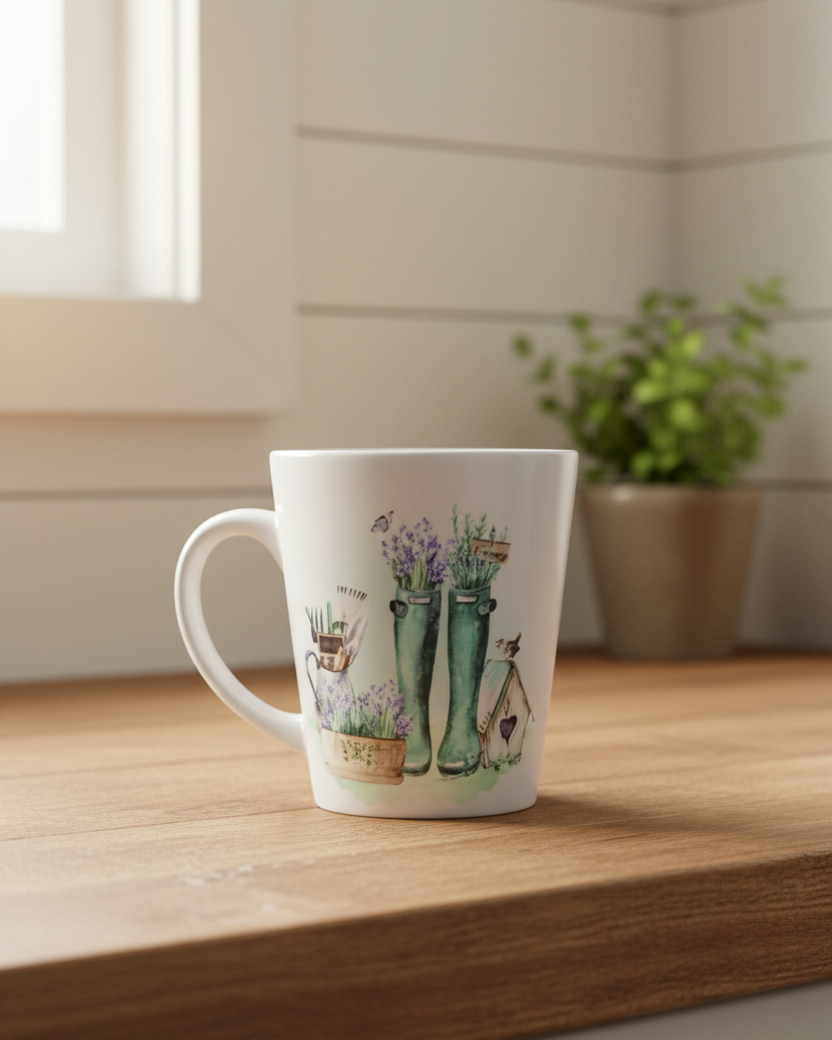 Country Garden Coffee Mugs - Garden Boots