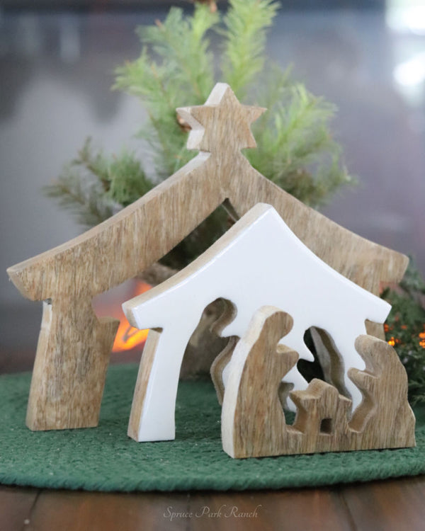 Layered Nativity Wood Block Set