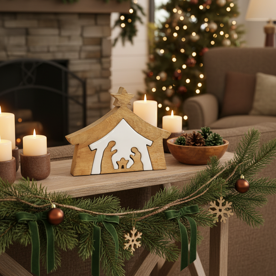Layered Nativity Wood Block Set